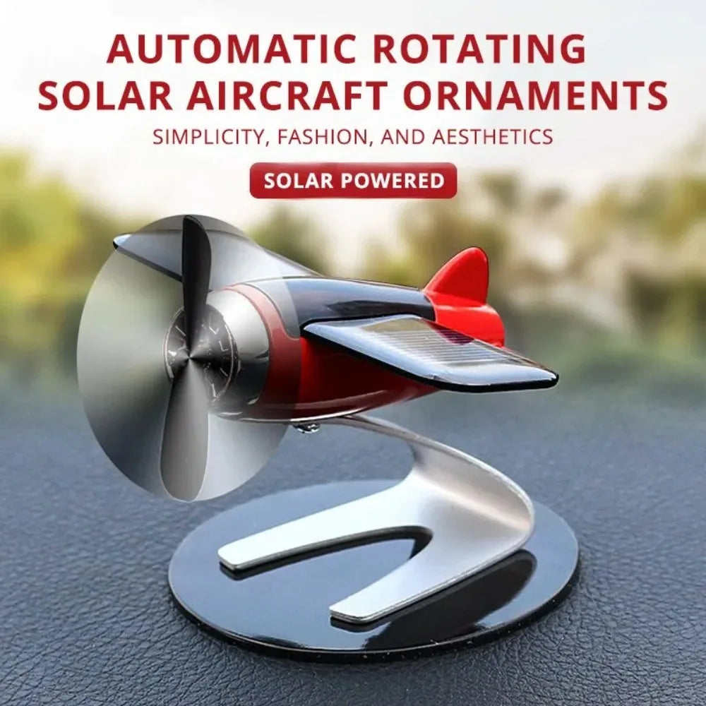 Solar Airplane Car Decoration Ornament