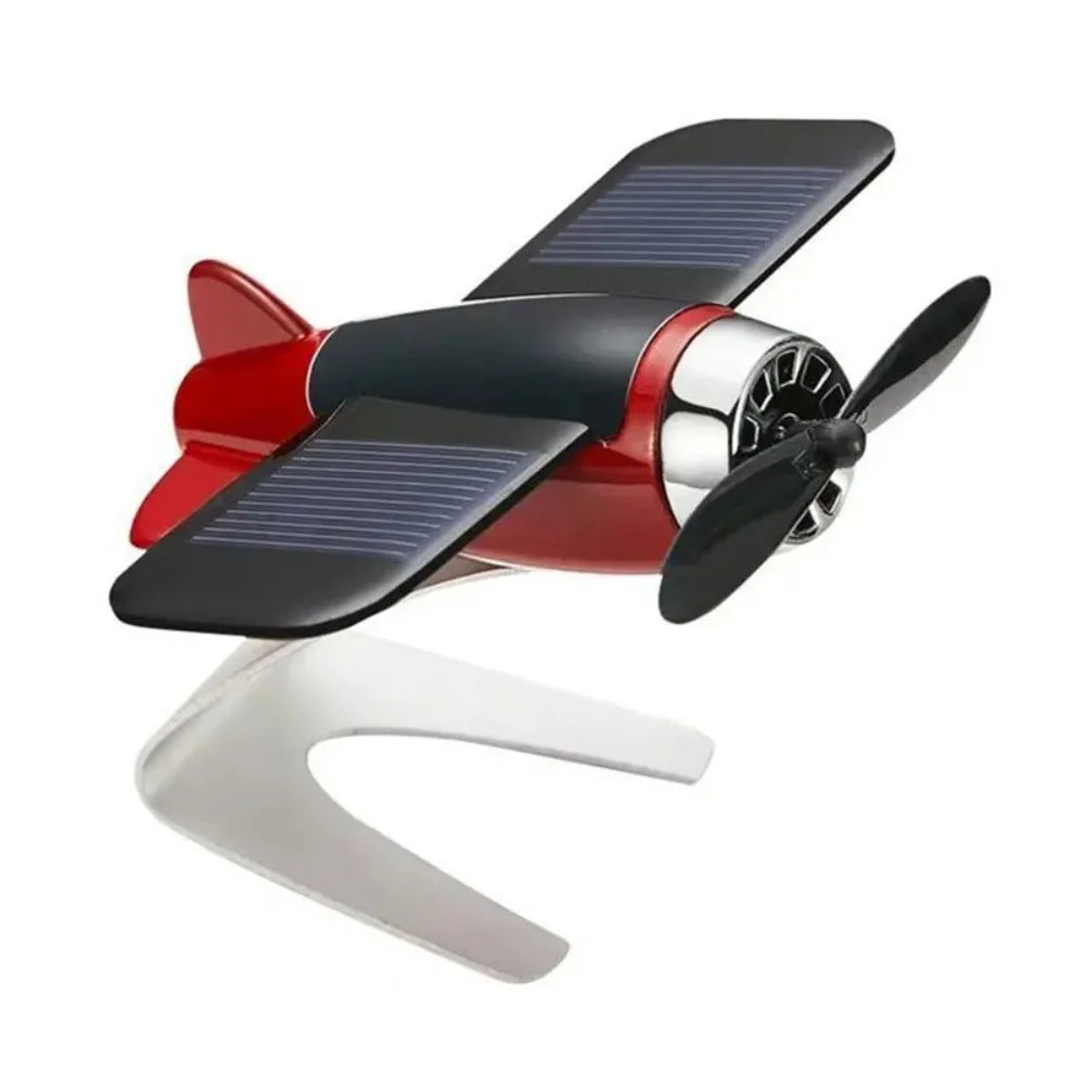 Solar Airplane Car Decoration Ornament