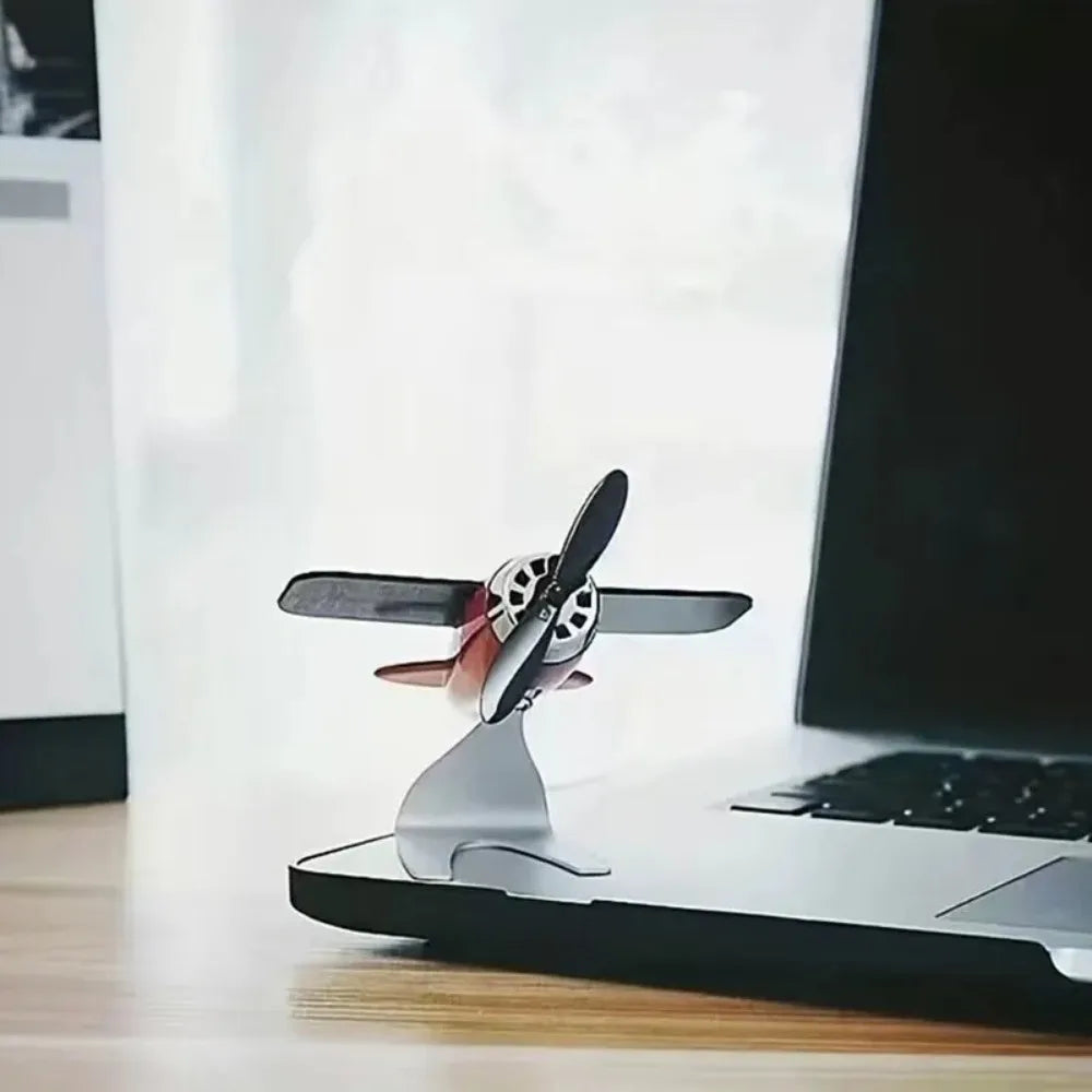 Solar Airplane Car Decoration Ornament