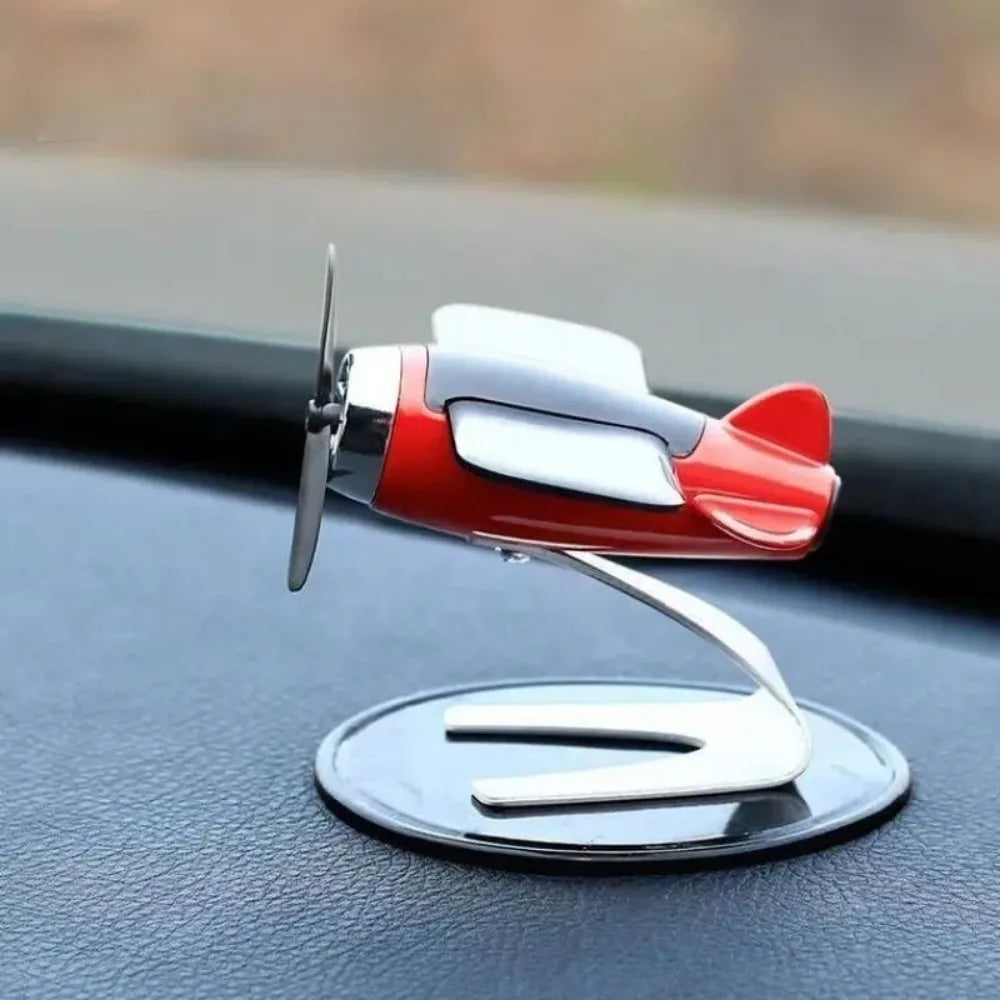 Solar Airplane Car Decoration Ornament