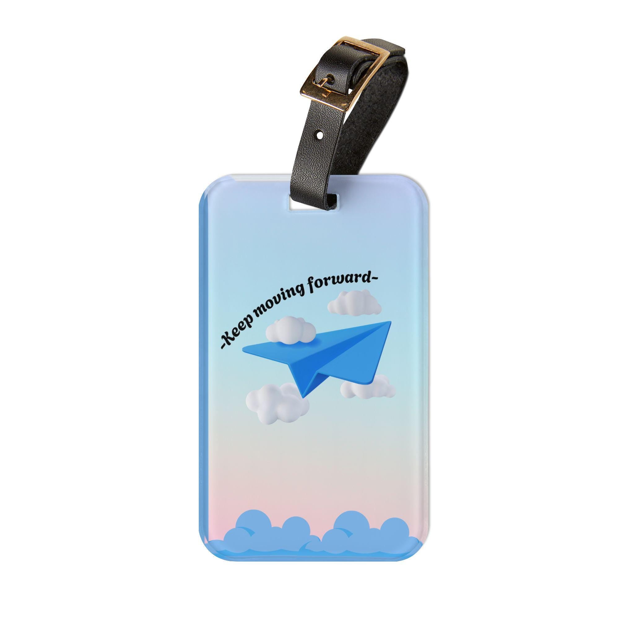 Airplane theme Tag - Keep Moving Forward, Travel Accessories, Personalized Gifts, Wanderlust