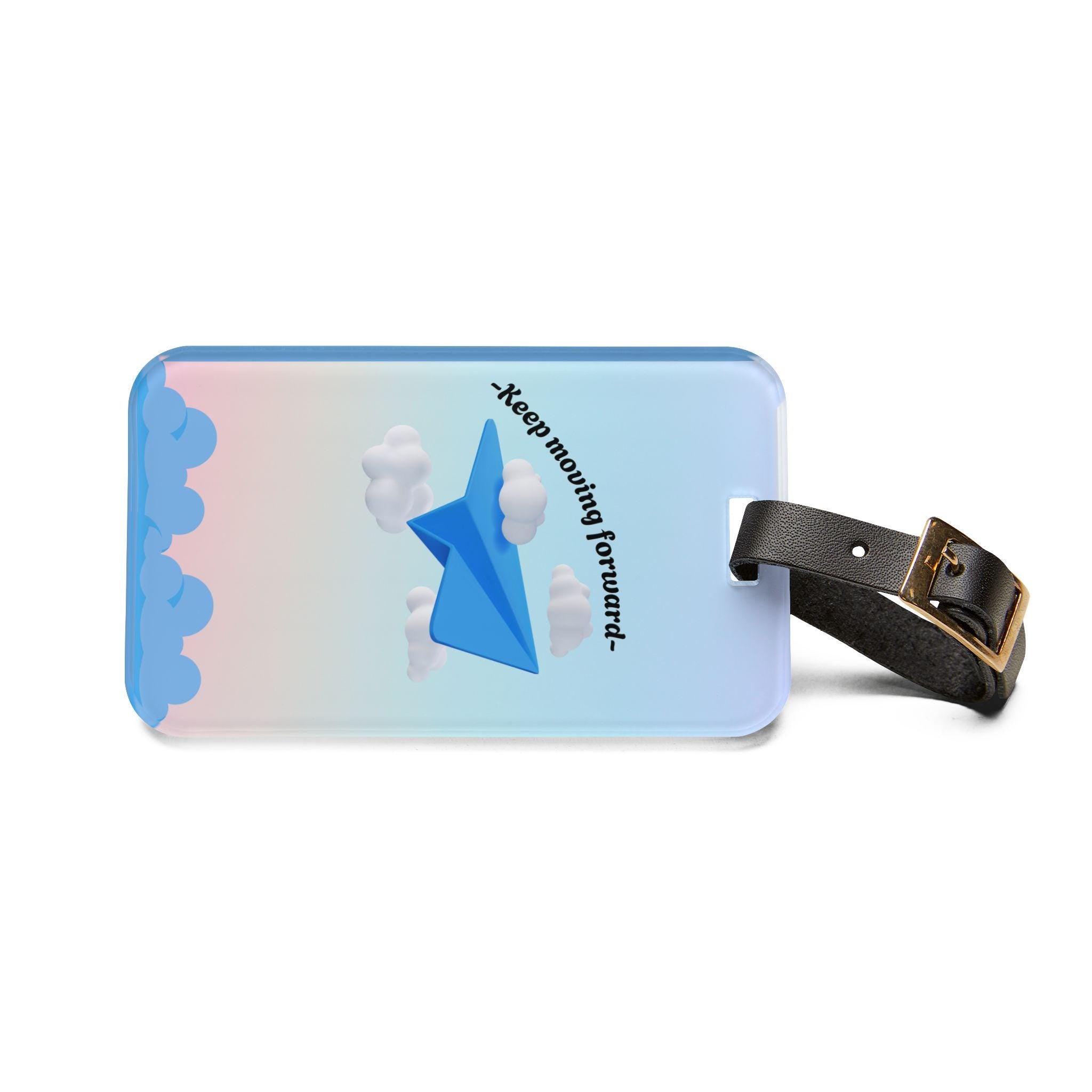 Airplane theme Tag - Keep Moving Forward, Travel Accessories, Personalized Gifts, Wanderlust