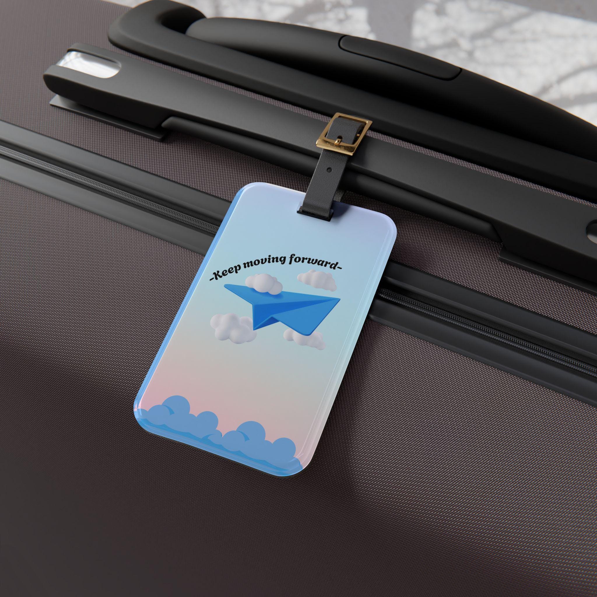 Airplane theme Tag - Keep Moving Forward, Travel Accessories, Personalized Gifts, Wanderlust