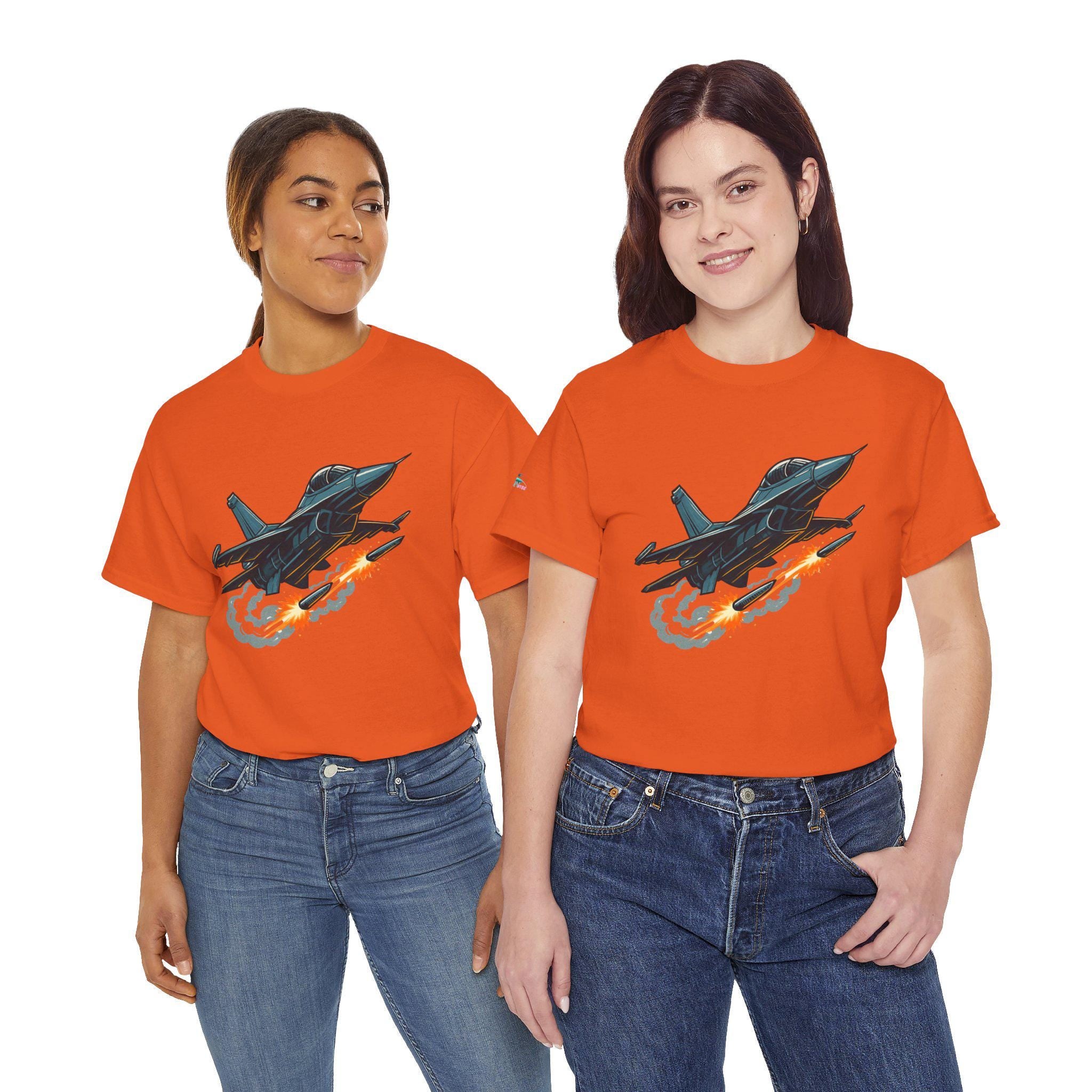 Cotton Fighter Jet Missile T-Shirt: Aviation Gift for Enthusiasts