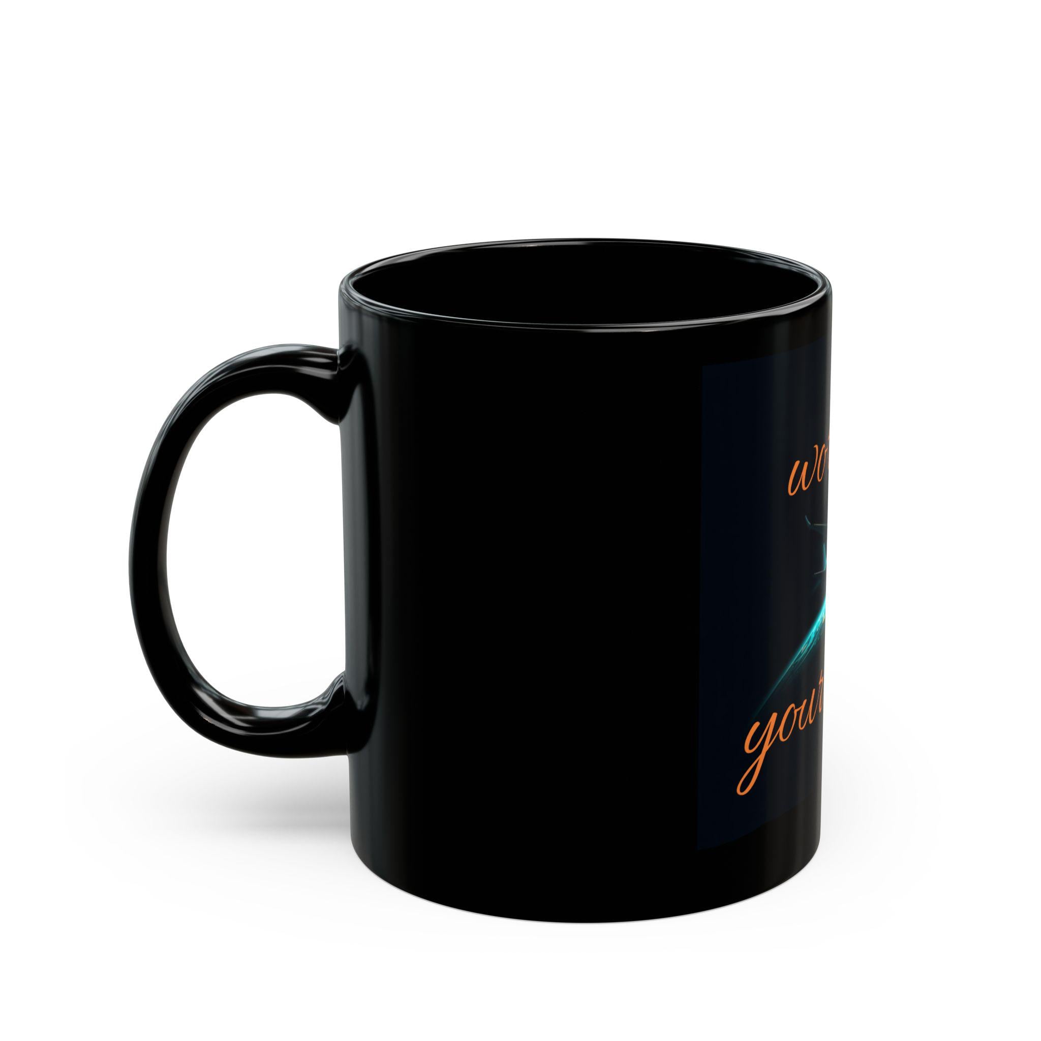 World In Your Hands Coffee Inspirational Mug: Airplane Globe Ceramic Cup