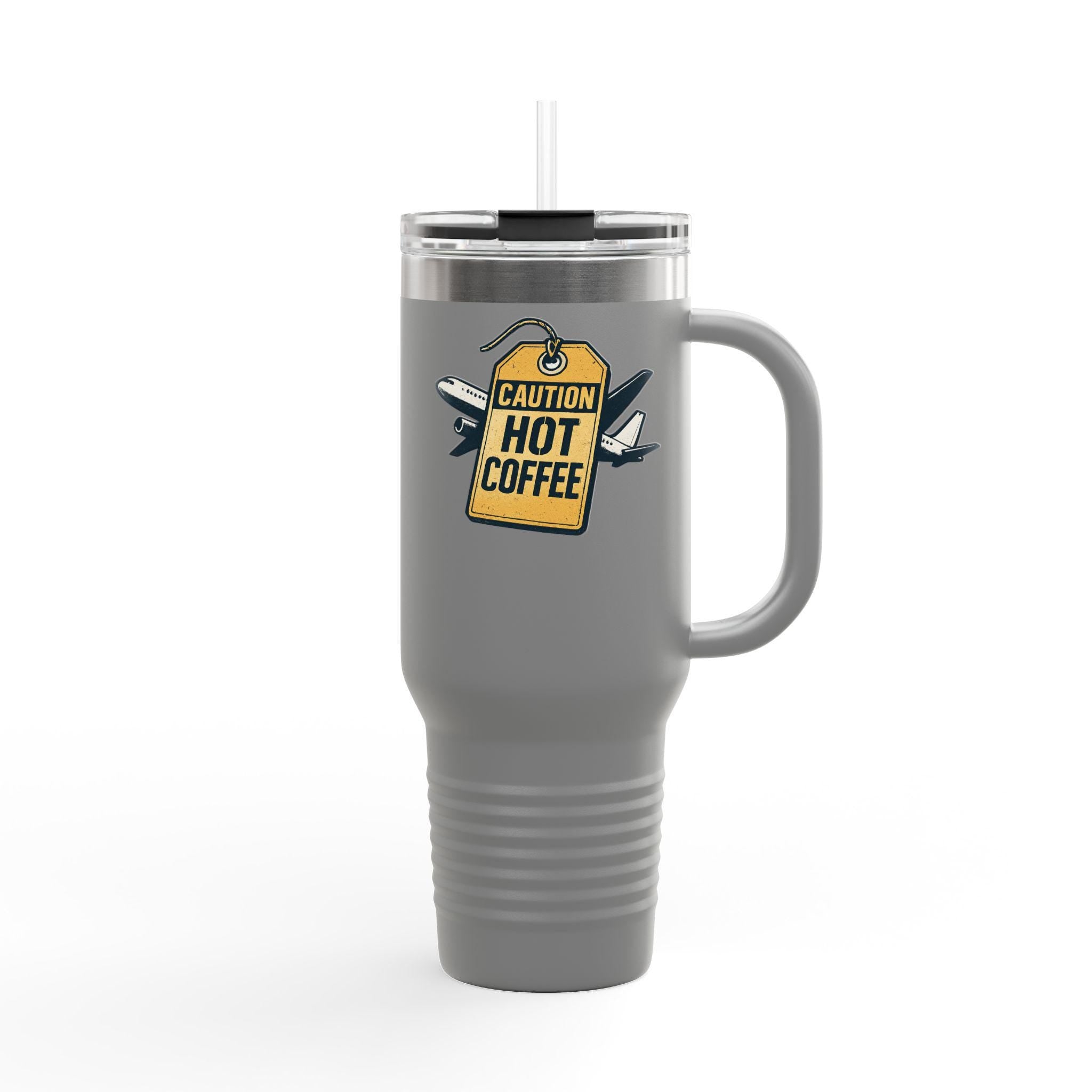 Insulated Travel Mug: Stainless Steel, 40oz