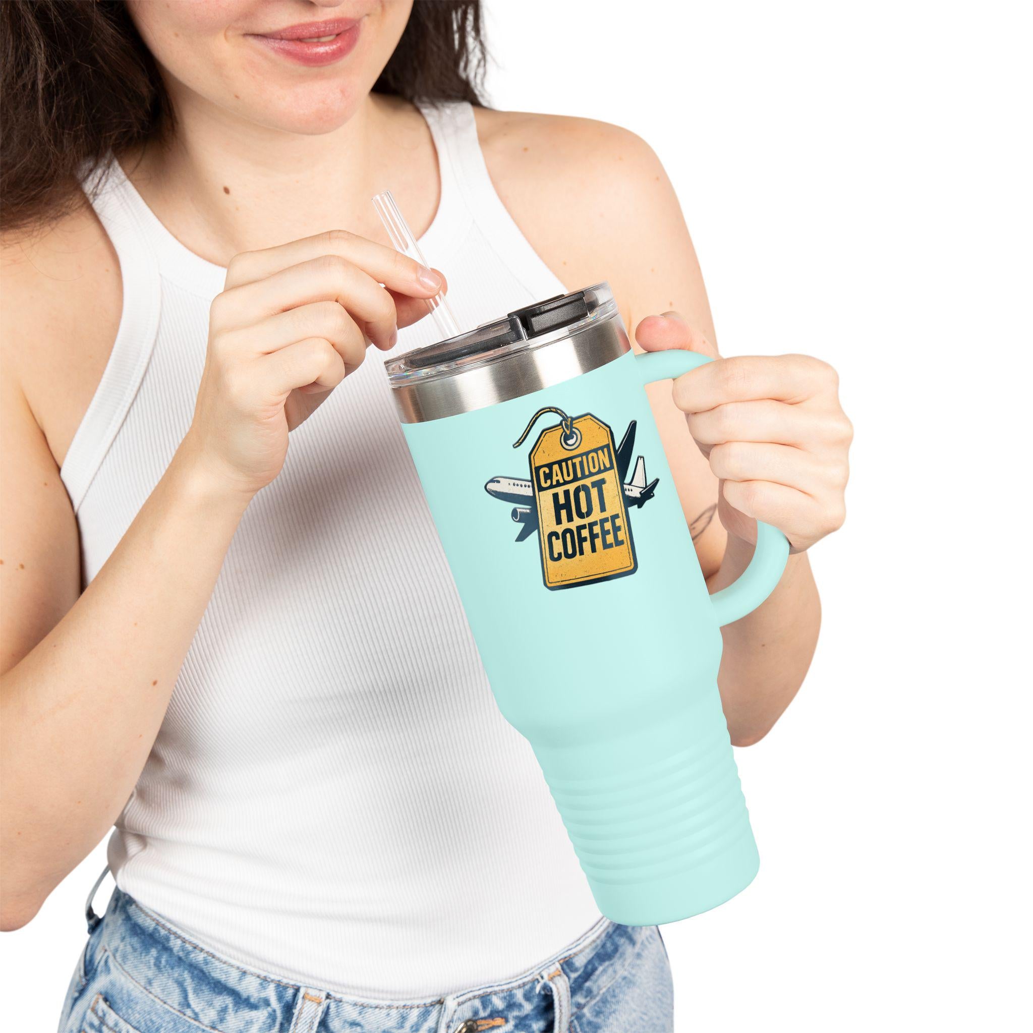 Insulated Travel Mug: Stainless Steel, 40oz