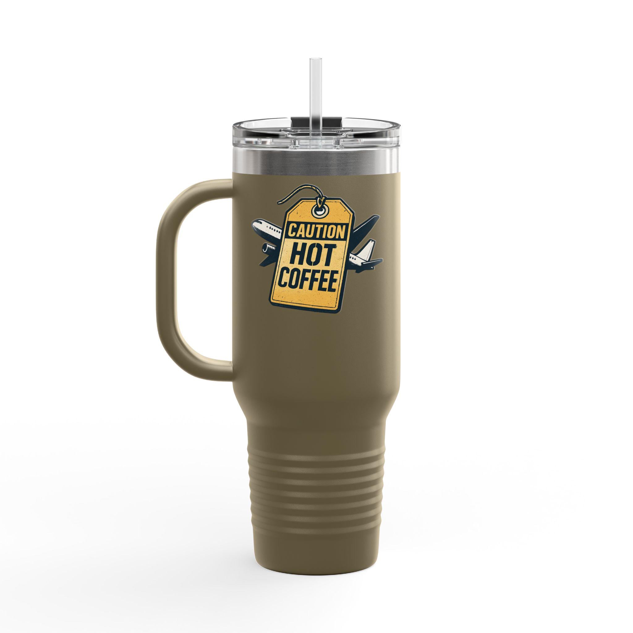 Insulated Travel Mug: Stainless Steel, 40oz