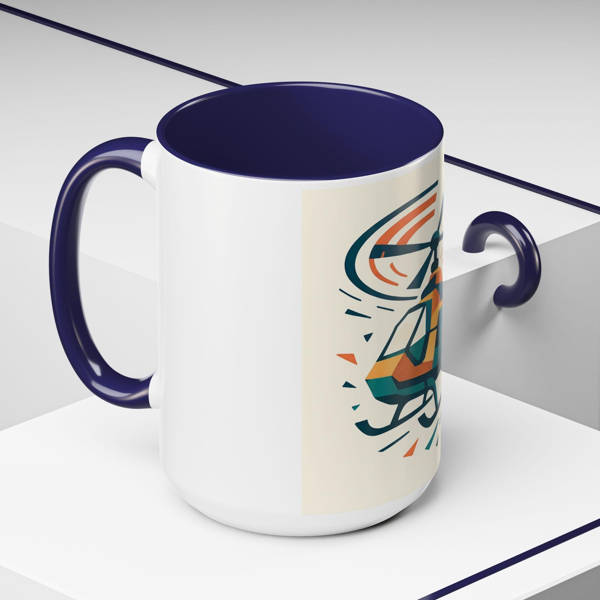 Helicopter Coffee Mug gift for Aviation lovers and enthusiasts