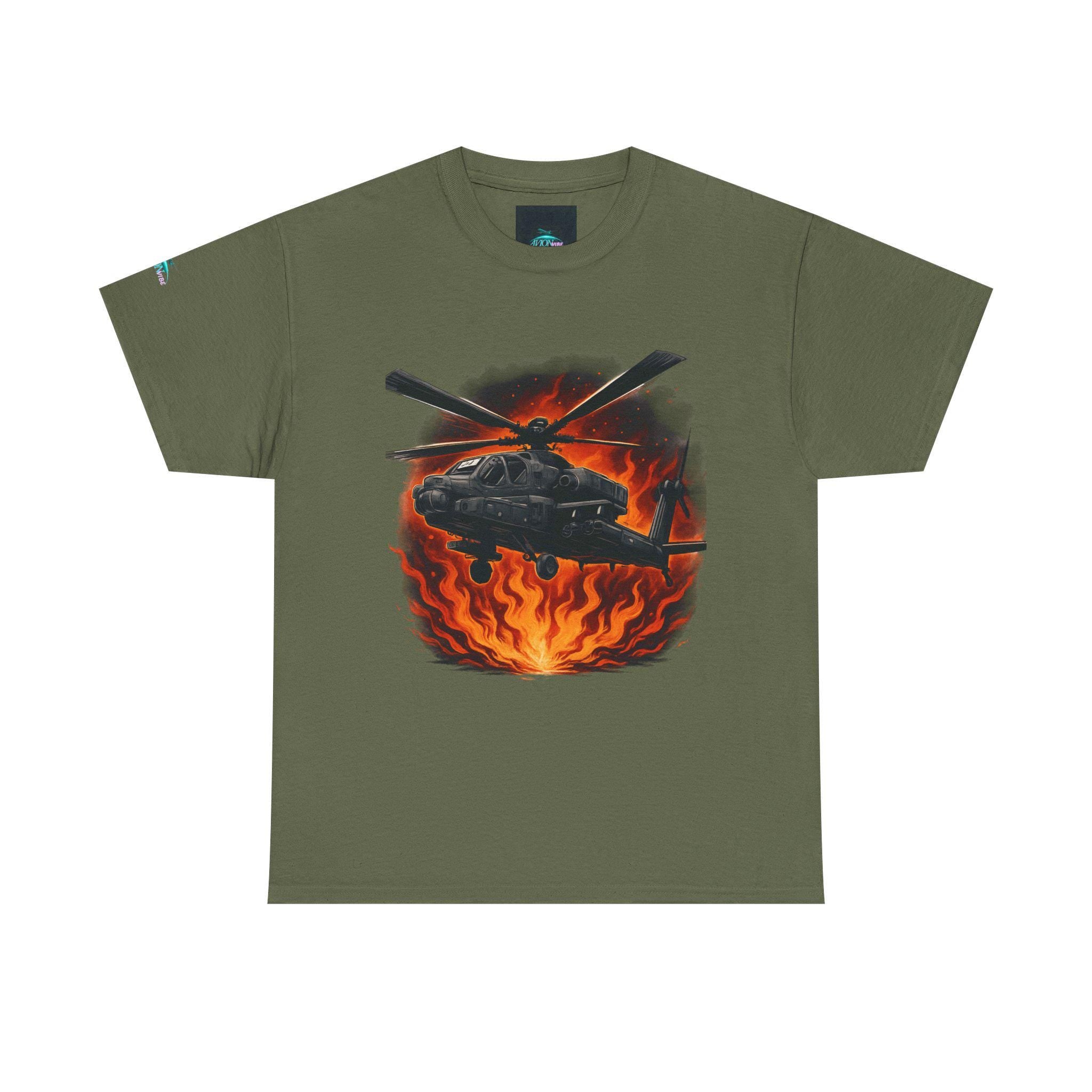Cotton Helicopter Graphic T-Shirt Unisex Casual wear