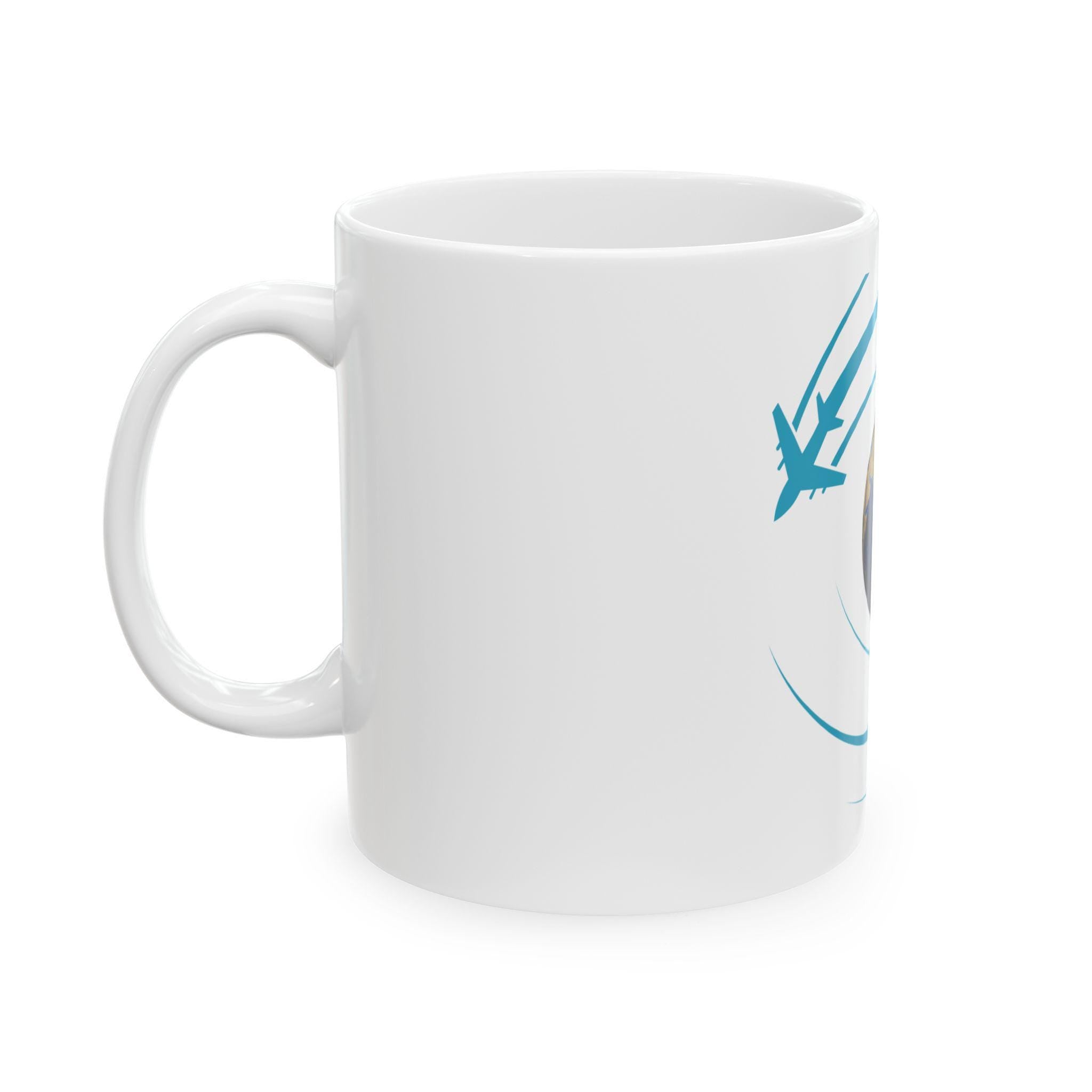 Globe Trotter Ceramic Airplane Coffee Mug: Travel Lover Gift
