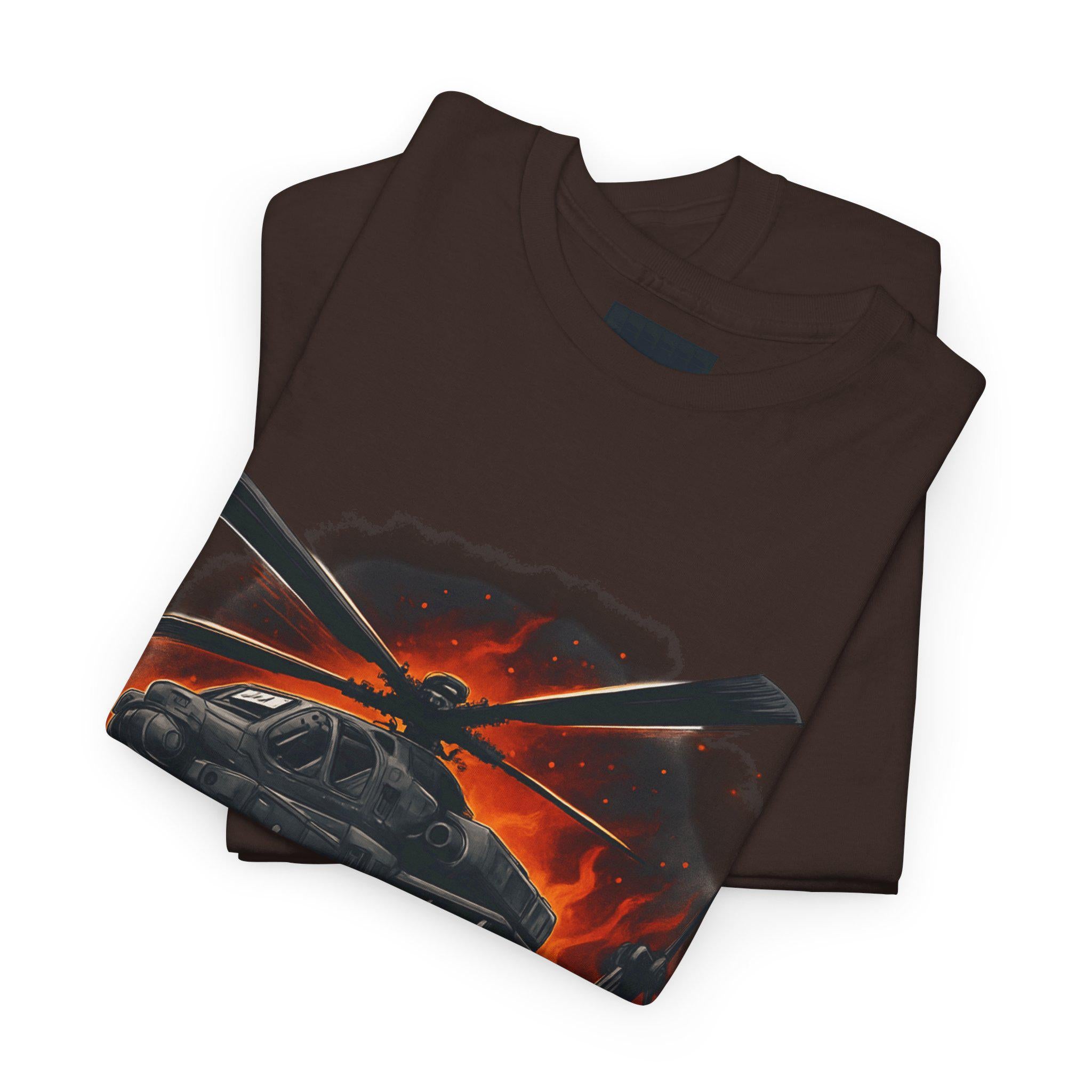 Cotton Helicopter Graphic T-Shirt Unisex Casual wear