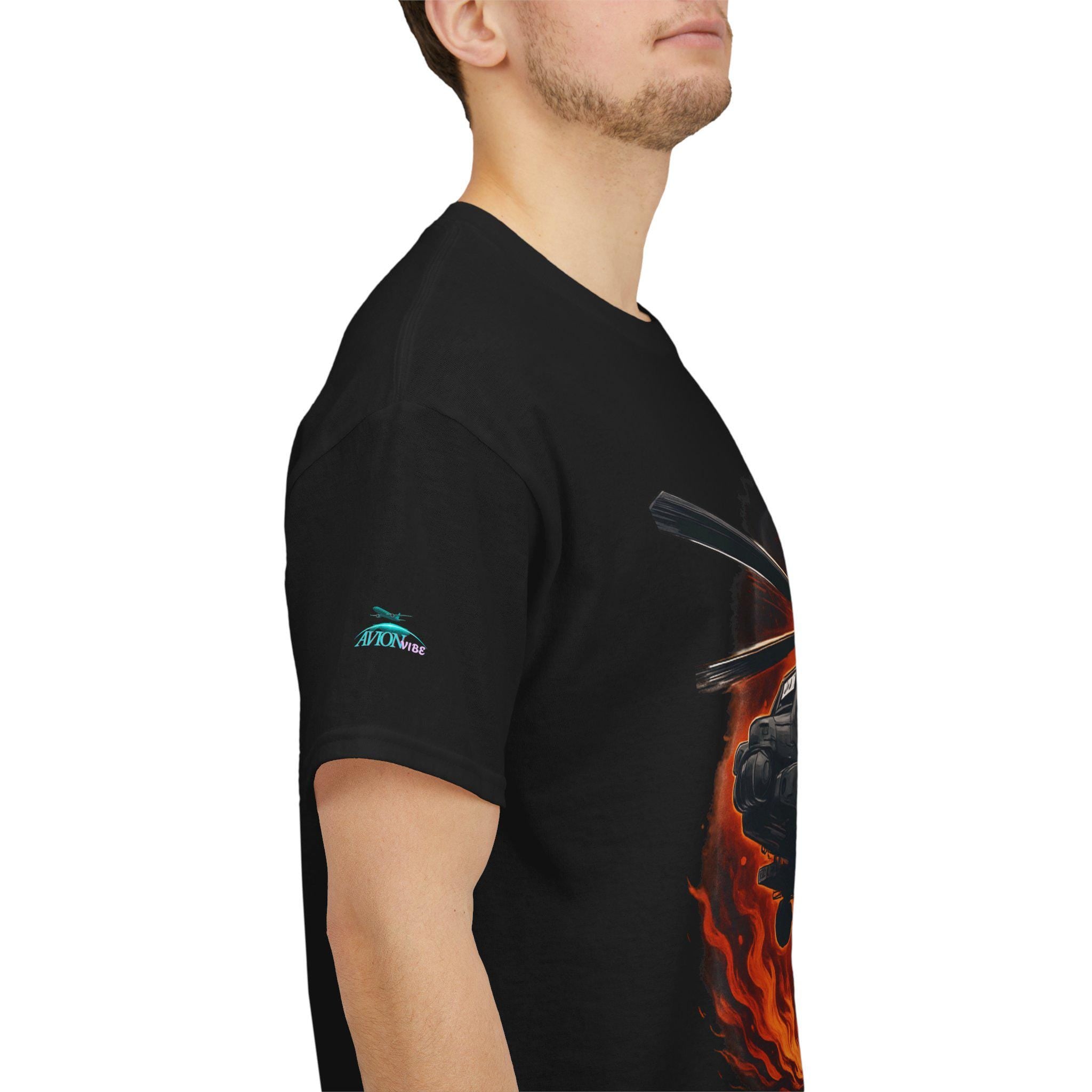 Cotton Helicopter Graphic T-Shirt Unisex Casual wear