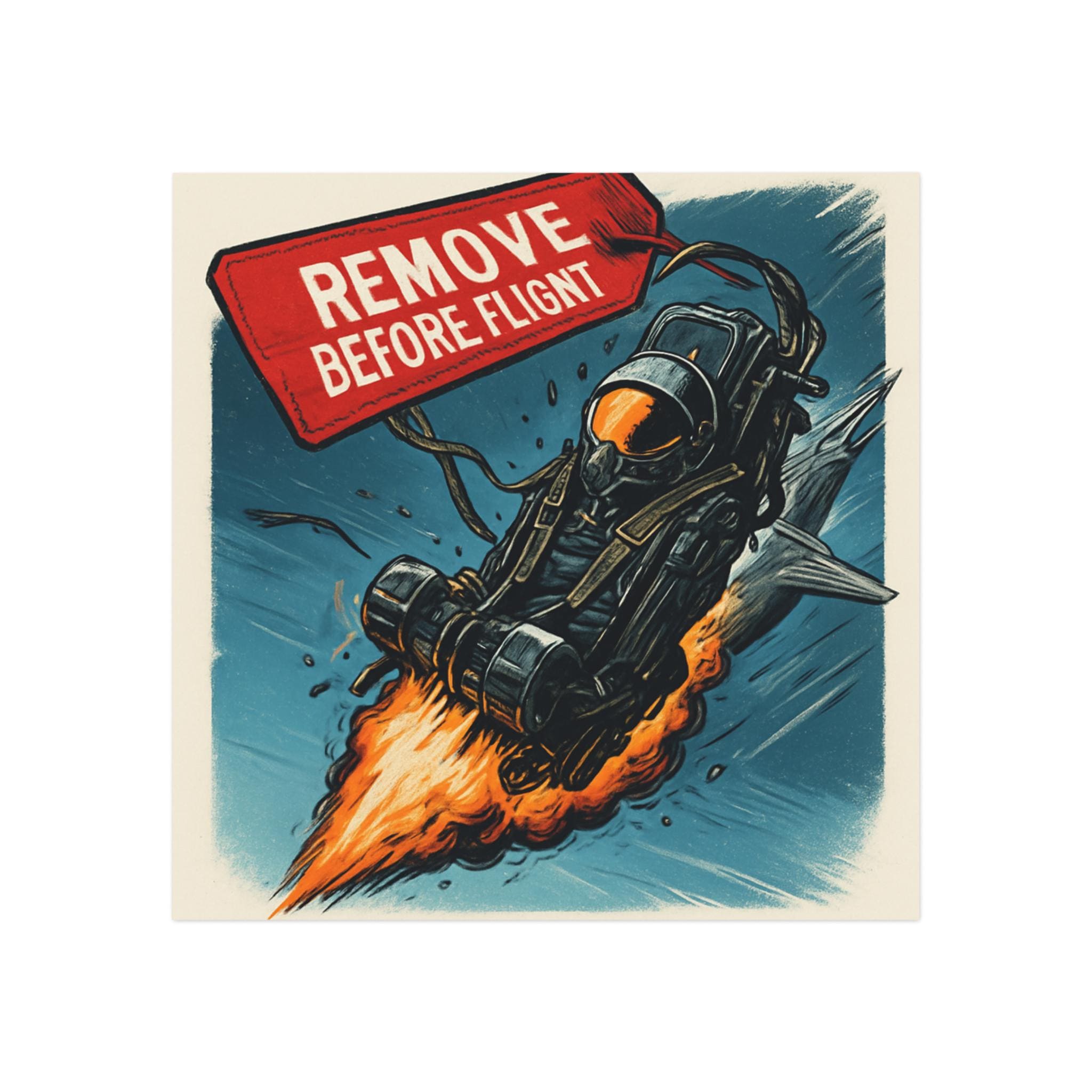Ejection Seat Square Magnet, Remove Before Flight, aviation gift for Airplane Enthusiast