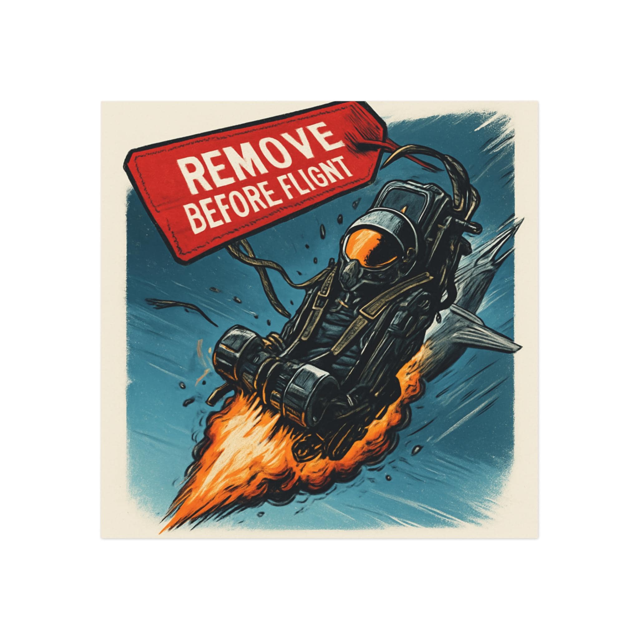 Ejection Seat Square Magnet, Remove Before Flight, aviation gift for Airplane Enthusiast