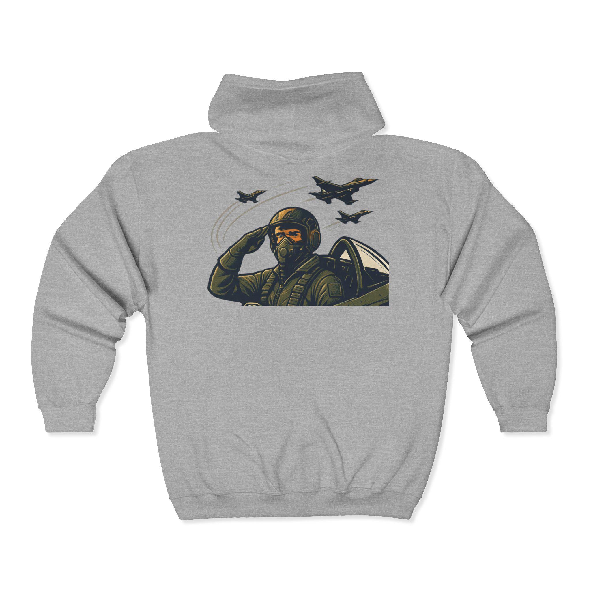 Cotton Born to Fly Hooded Sweatshirt Everyday Fashion for Aviation Lovers