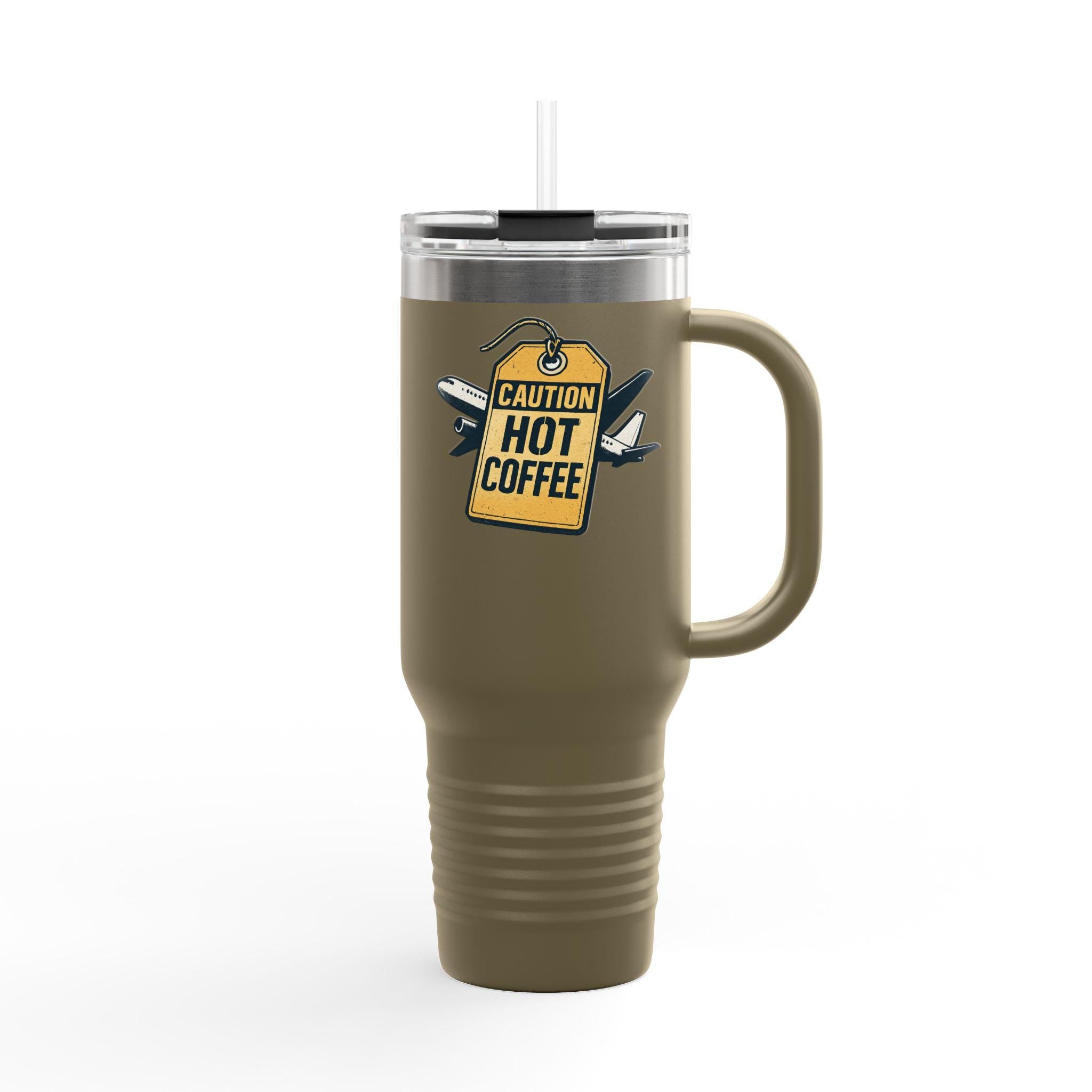 Insulated Travel Mug: Stainless Steel, 40oz