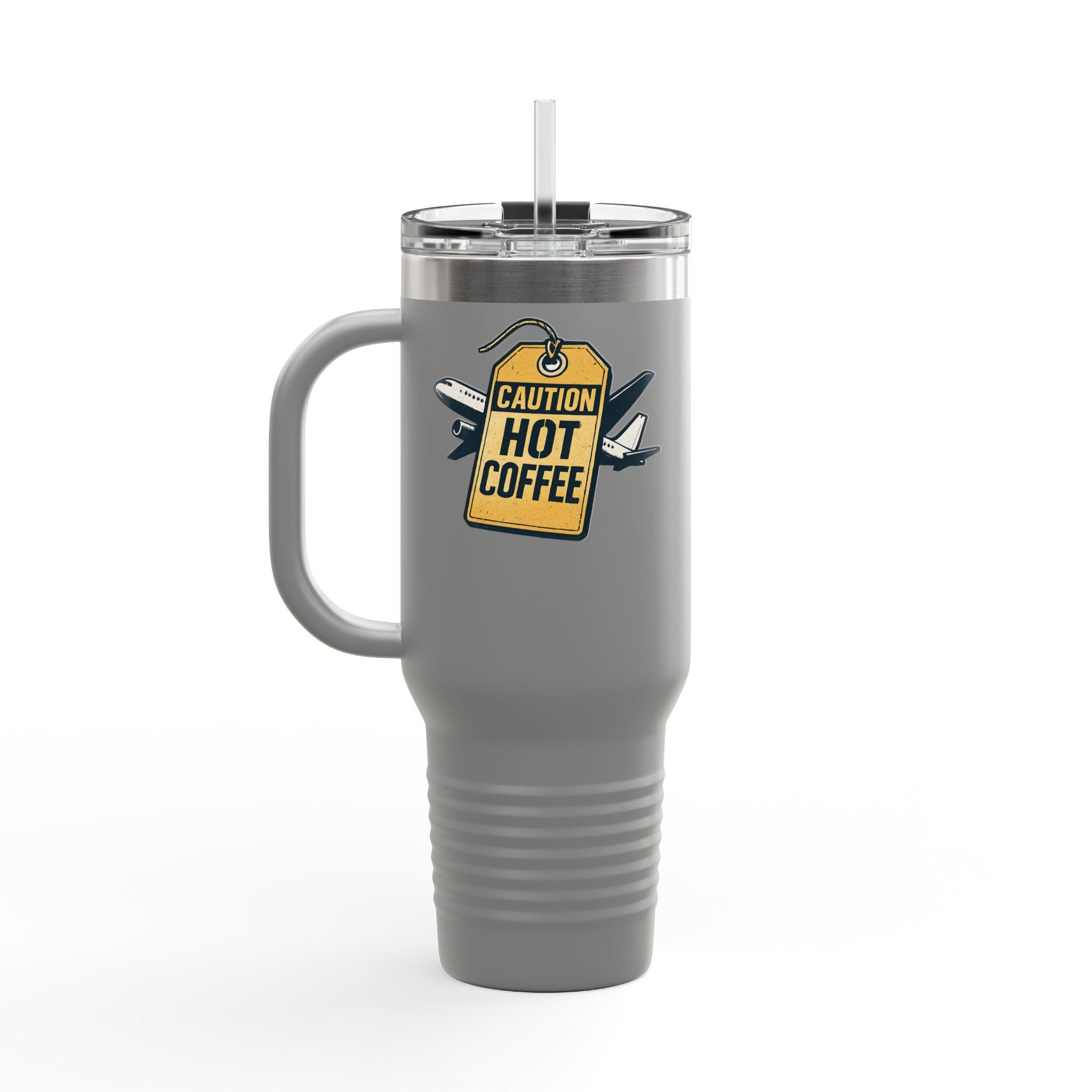 Insulated Travel Mug: Stainless Steel, 40oz