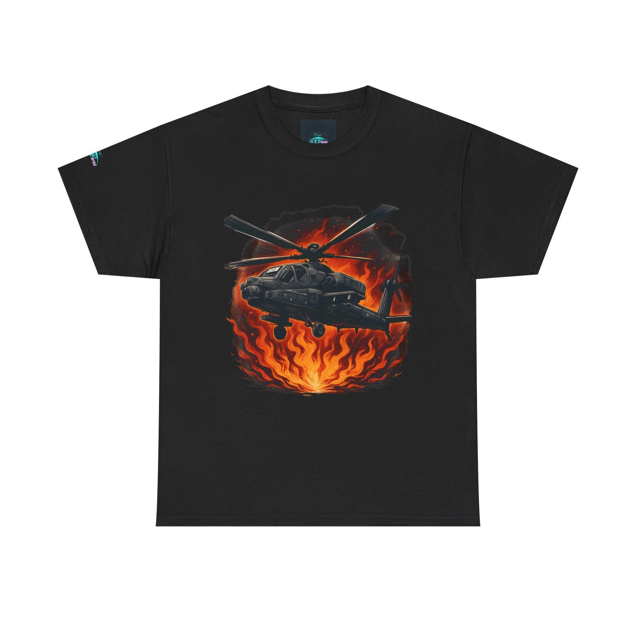 Cotton Helicopter Graphic T-Shirt Unisex Casual wear