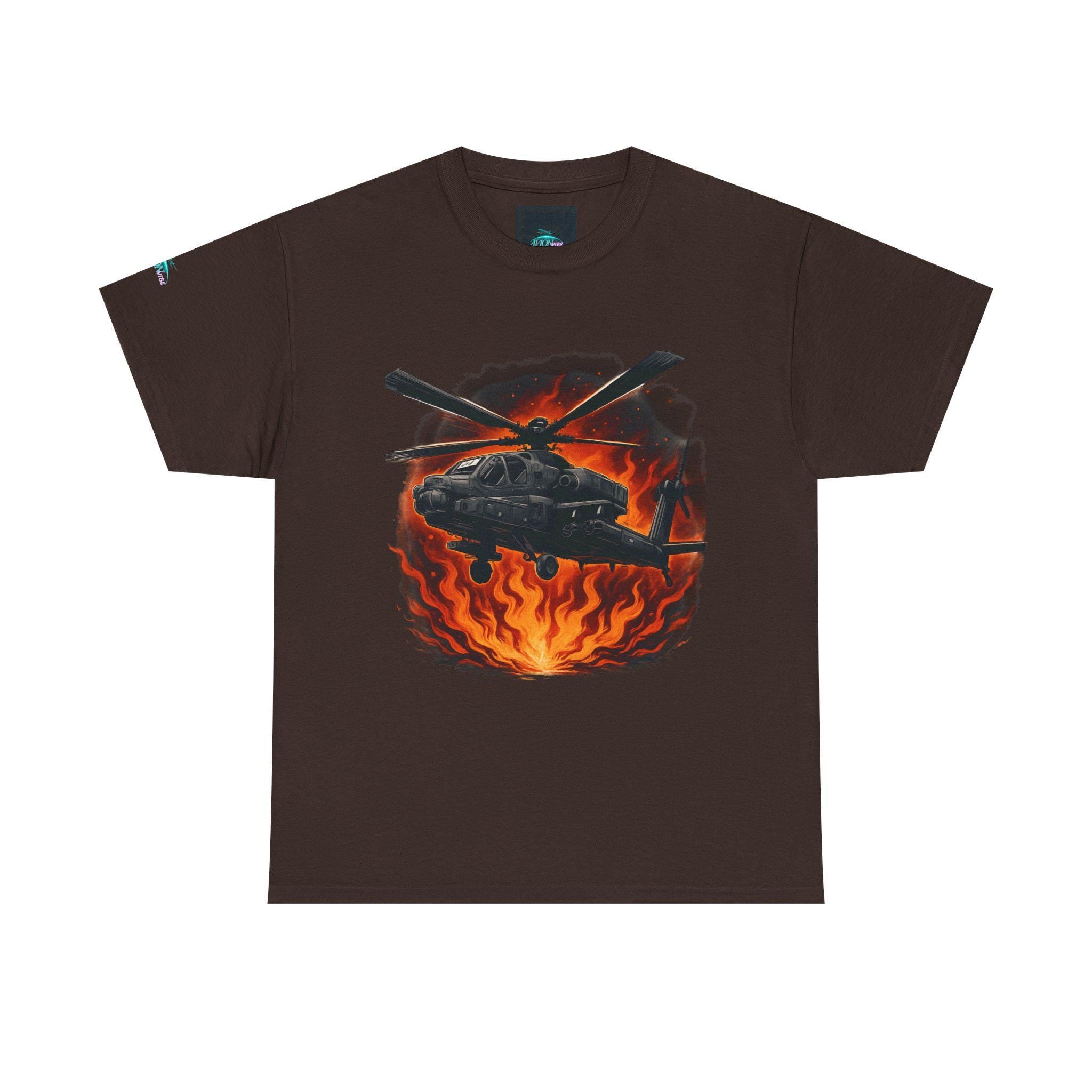 Cotton Helicopter Graphic T-Shirt Unisex Casual wear