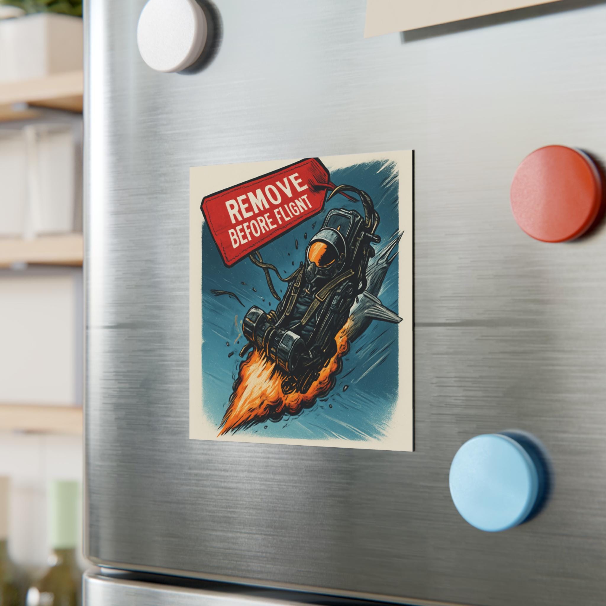 Ejection Seat Square Magnet, Remove Before Flight, aviation gift for Airplane Enthusiast