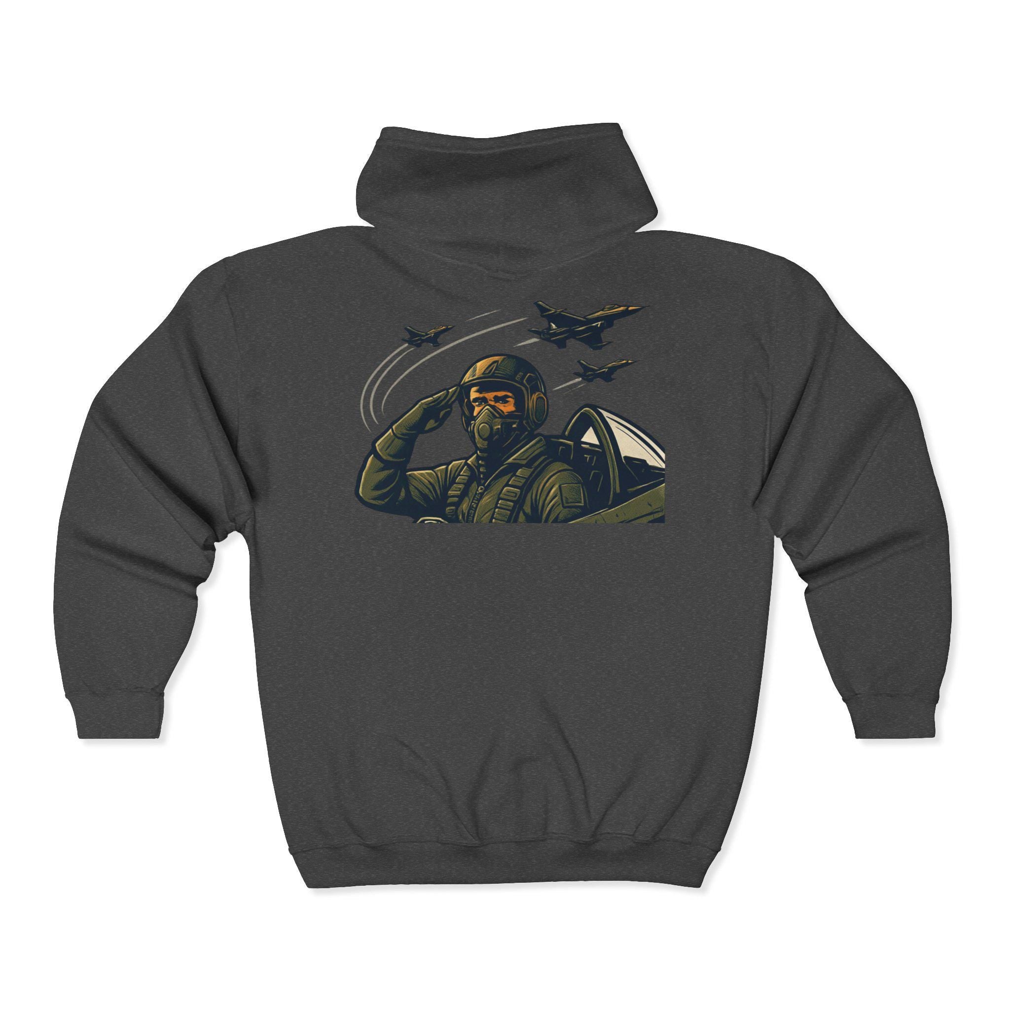 Cotton Born to Fly Hooded Sweatshirt Everyday Fashion for Aviation Lovers