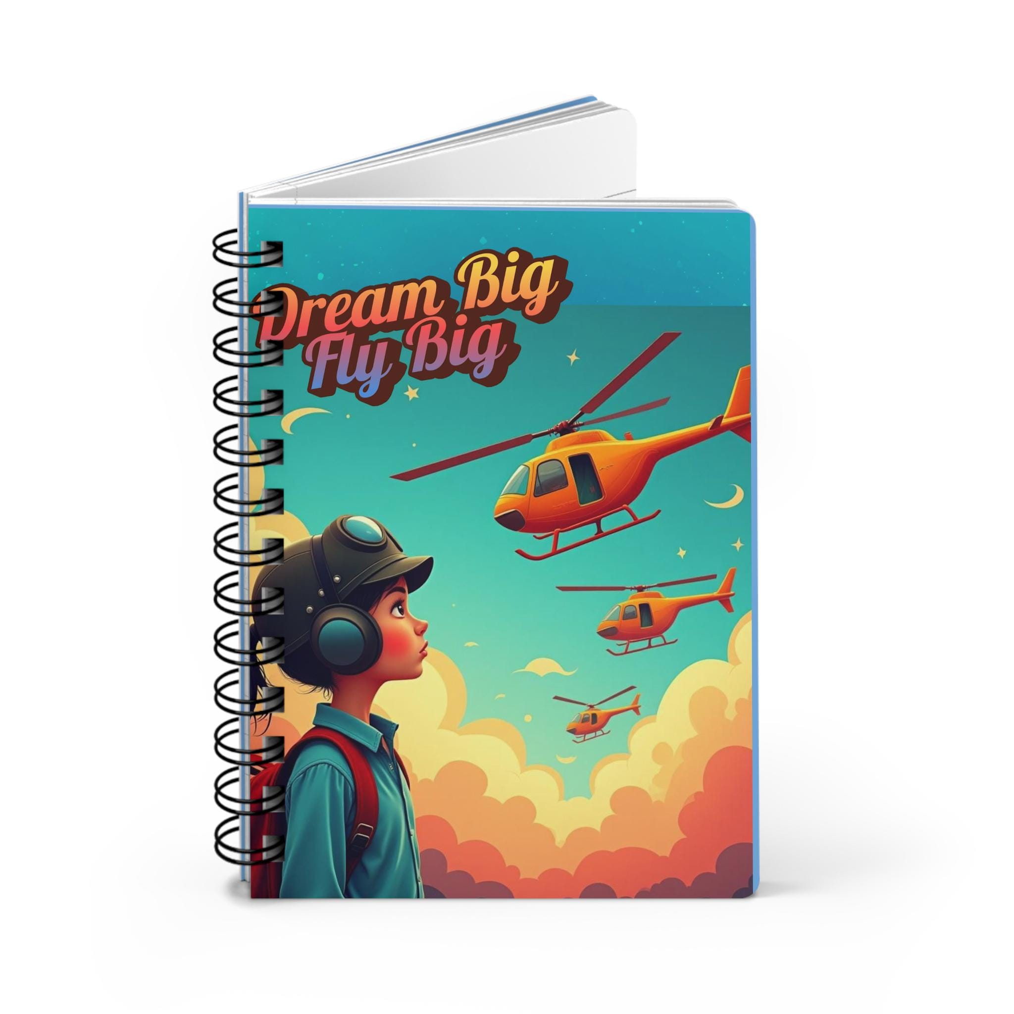 Dream Big matte Spiral bound Journal for Young Aviators
