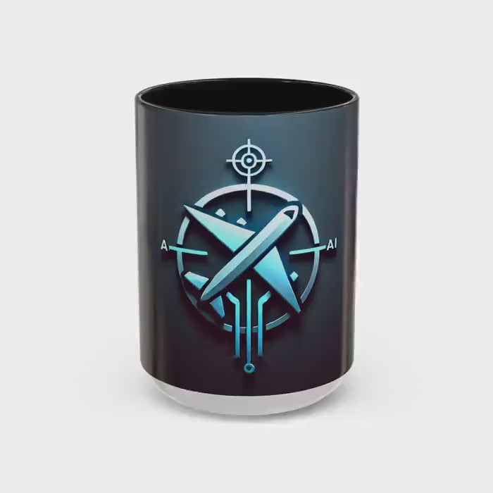 Aviation Coffee Mug gift for Pilots, Airplane Compass Design