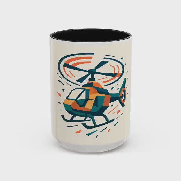 Helicopter Coffee Mug gift  for Aviation lovers and enthusiasts