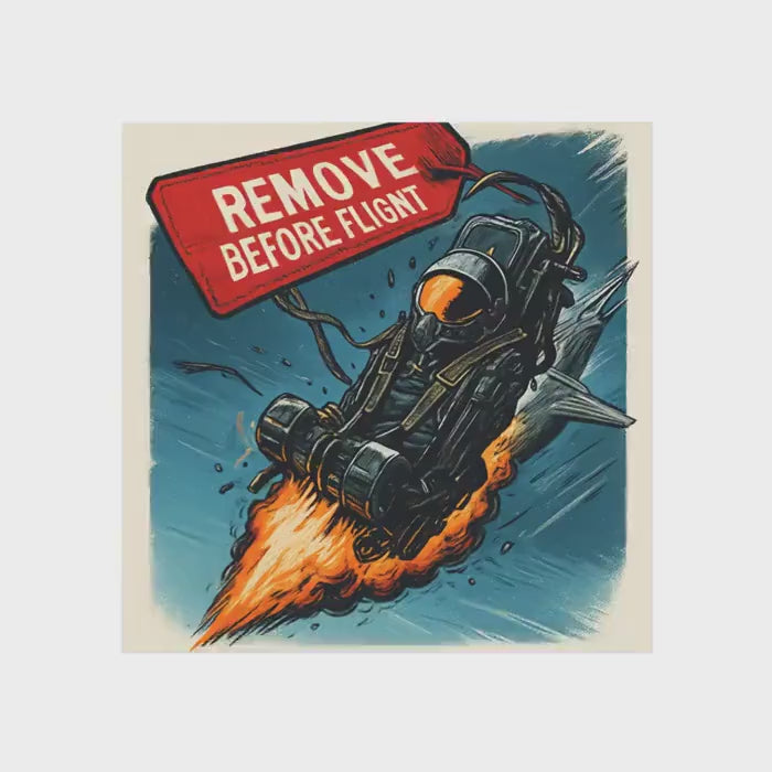 Ejection Seat Square Magnet, Remove Before Flight, aviation gift for Airplane Enthusiast