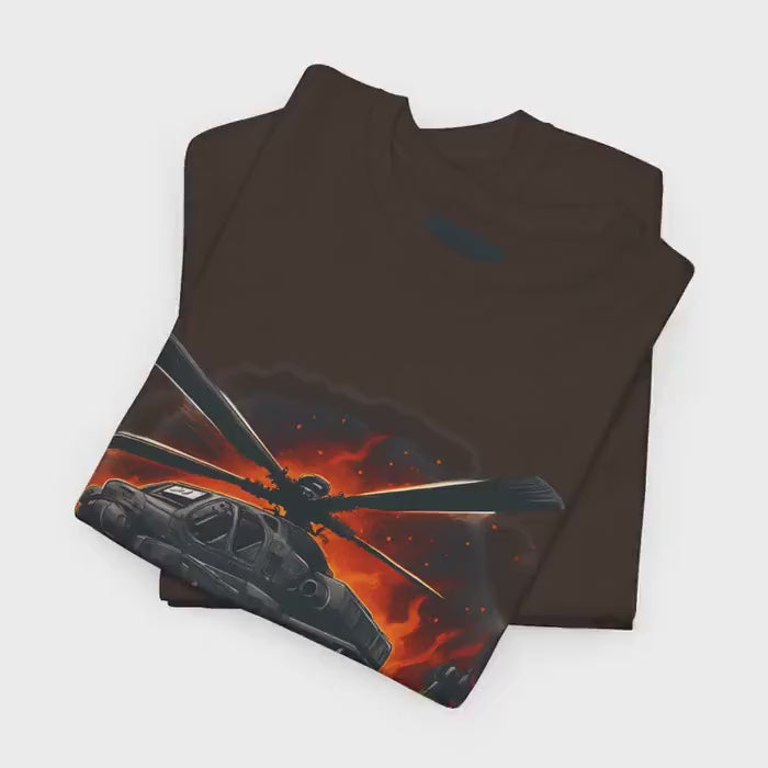 Cotton Helicopter Graphic T-Shirt Unisex Casual wear