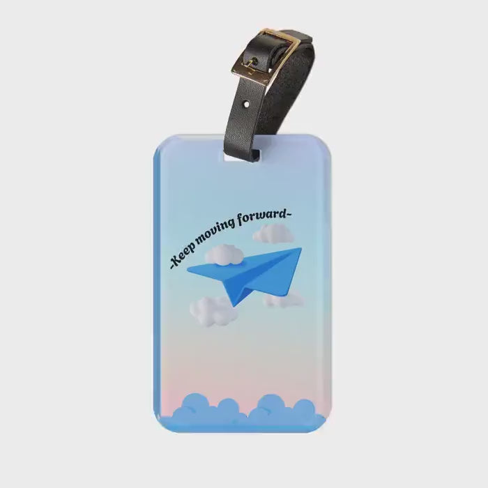 Airplane theme Tag - Keep Moving Forward, Travel Accessories, Personalized Gifts, Wanderlust