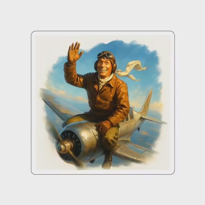 Vintage Pilot Die-Cut Aviation Stickers,  Travel Lover Gifts, Sky Decor