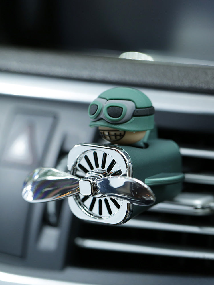 Air Force Pilot Small Fan Car Interior Decoration Soldier Ornament