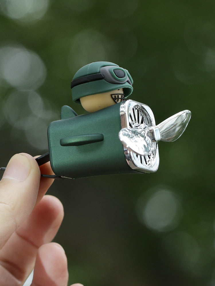 Air Force Pilot Small Fan Car Interior Decoration Soldier Ornament