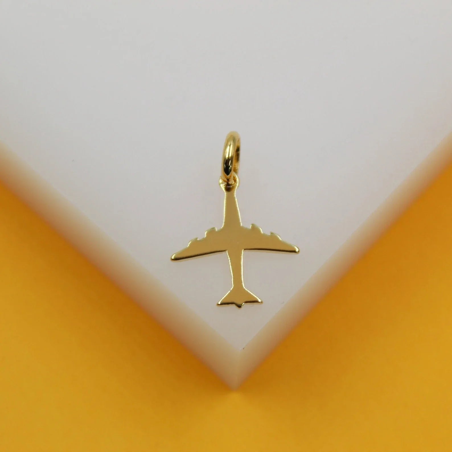 18K Gold Filled Airplane Pendant (A73)