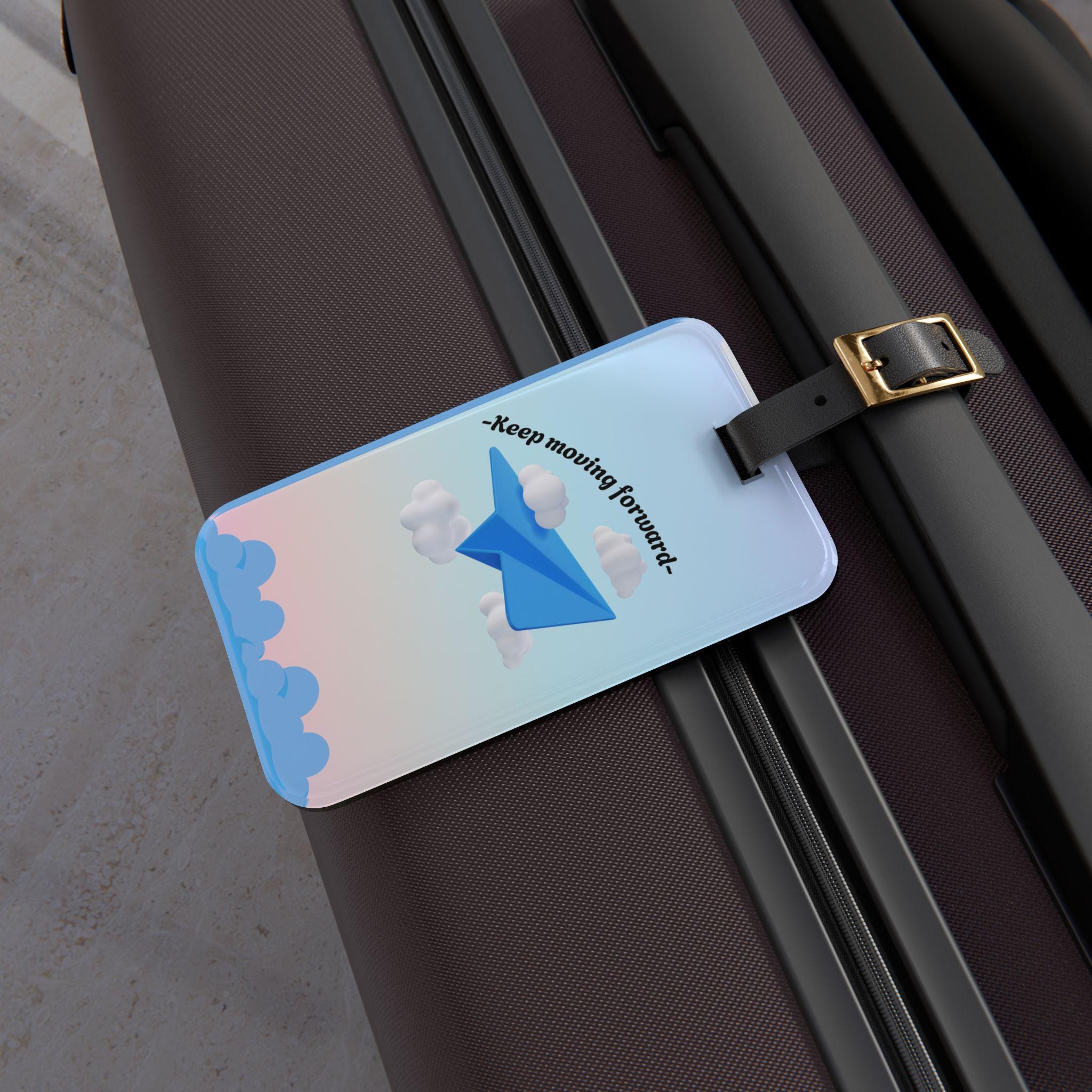 Airplane theme Tag - Keep Moving Forward, Travel Accessories, Personalized Gifts, Wanderlust