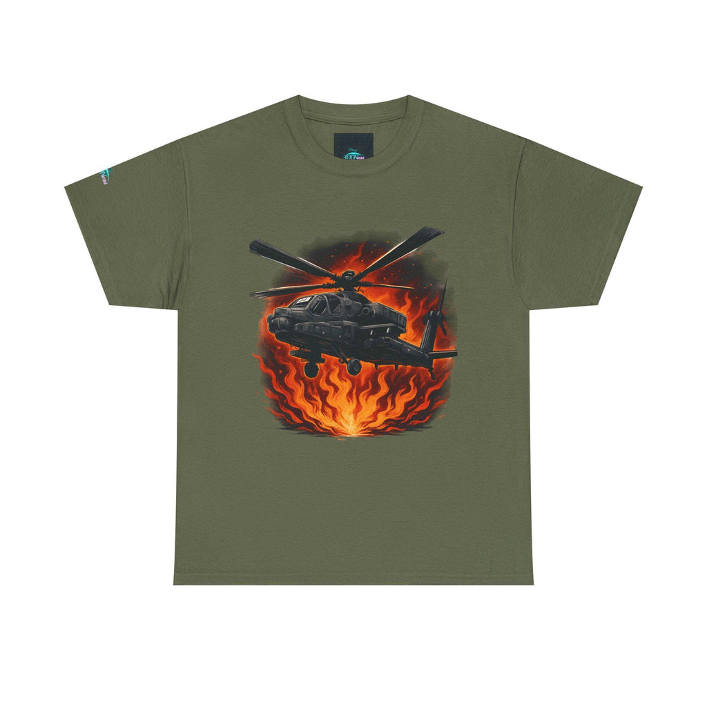 Cotton Helicopter Graphic T-Shirt Unisex Casual wear