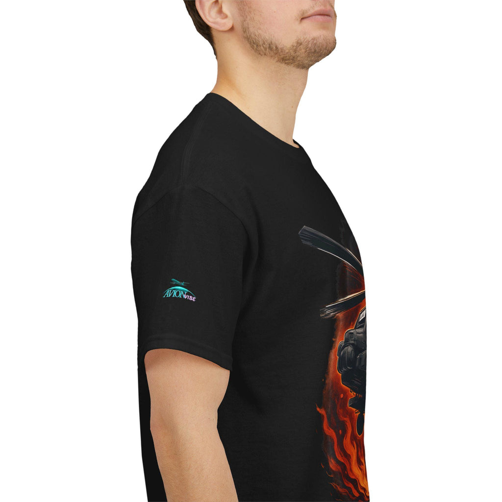 Cotton Helicopter Graphic T-Shirt Unisex Casual wear