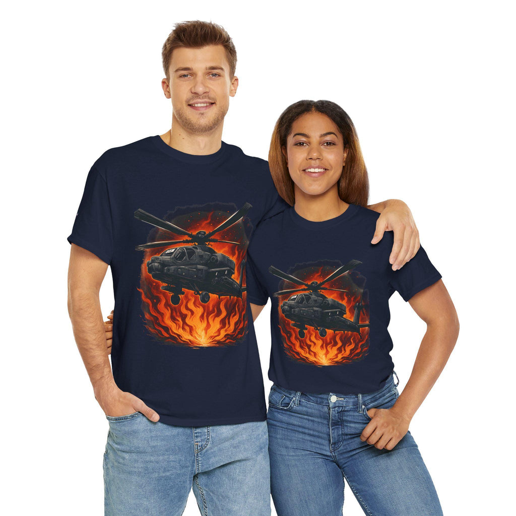 Cotton Helicopter Graphic T-Shirt Unisex Casual wear