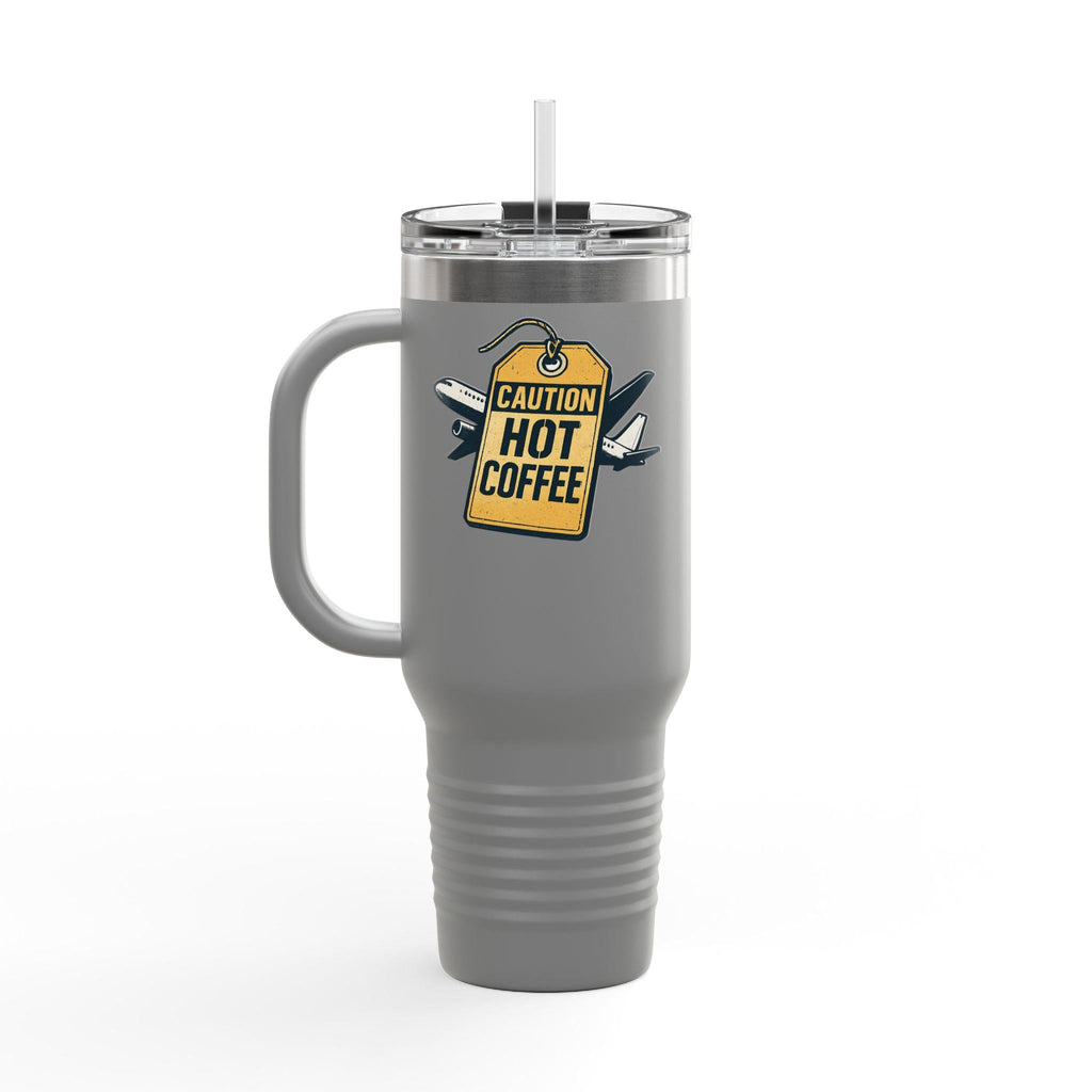 Insulated Travel Mug: Stainless Steel, 40oz