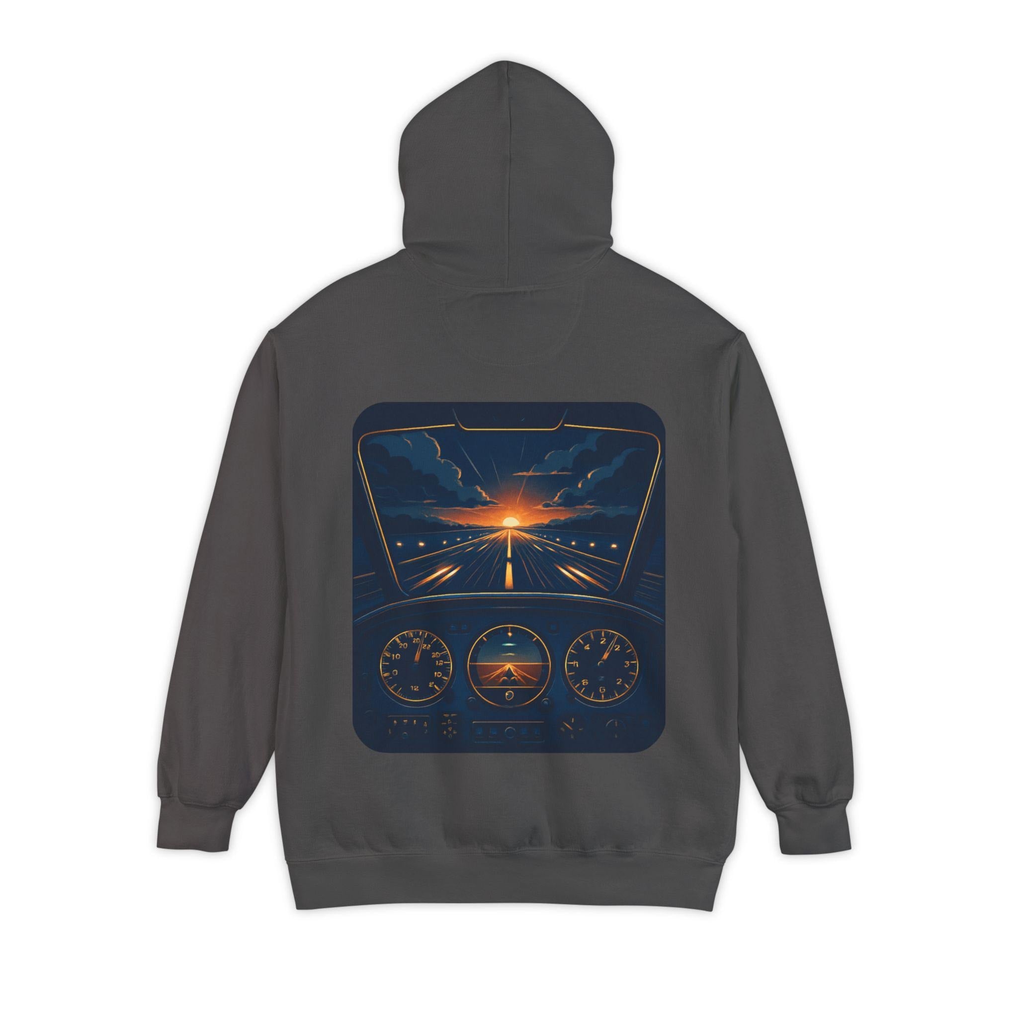Pilot Cockpit Hoodie, Aviation Sweatshirt, Feel the Vibe, Fly the Style, Unisex Garment-Dyed Hoodie, Airplane Apparel