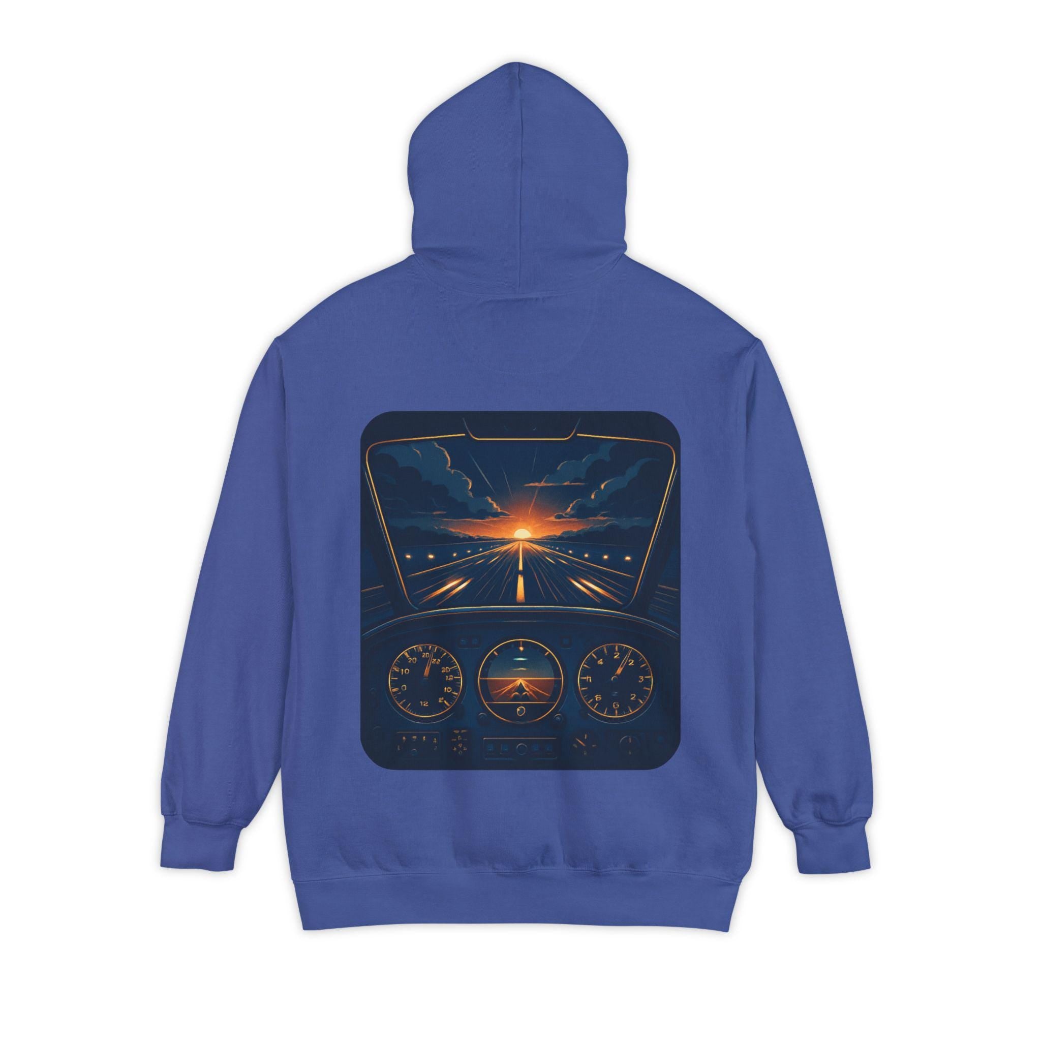 Pilot Cockpit Hoodie, Aviation Sweatshirt, Feel the Vibe, Fly the Style, Unisex Garment-Dyed Hoodie, Airplane Apparel