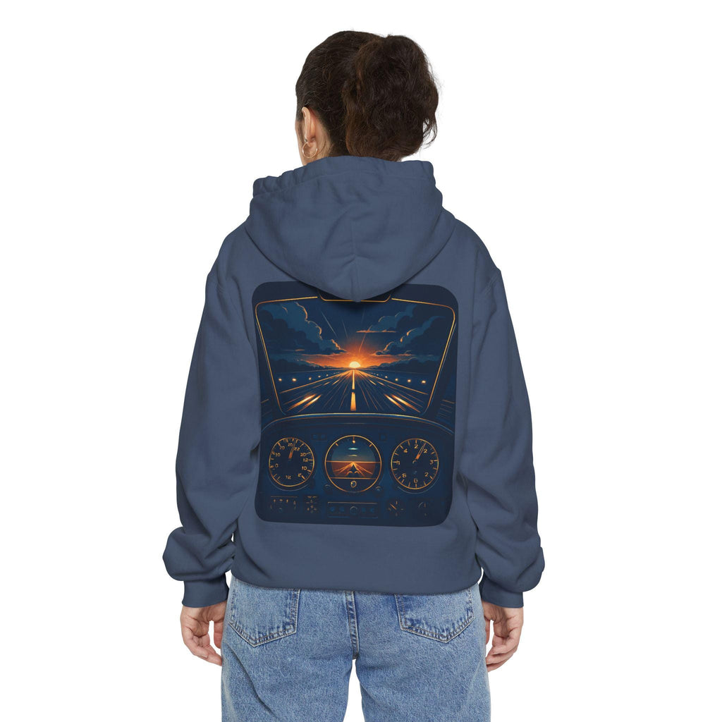 Pilot Cockpit Hoodie, Aviation Sweatshirt, Feel the Vibe, Fly the Style, Unisex Garment-Dyed Hoodie, Airplane Apparel