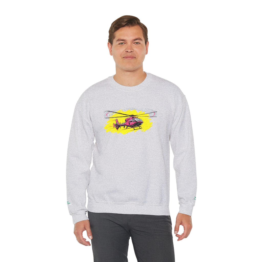 Helicopter Design Sweatshirt | Casual Outdoor Trendy