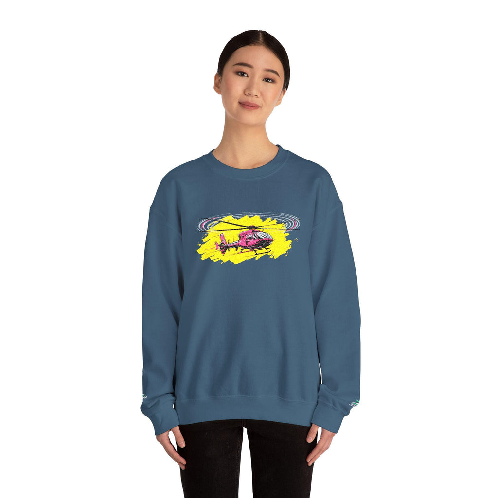 Helicopter Design Sweatshirt | Casual Outdoor Trendy