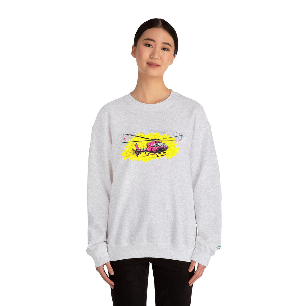 Helicopter Design Sweatshirt | Casual Outdoor Trendy