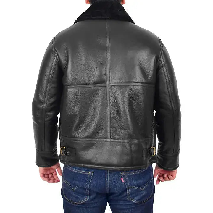 Mens Sheepskin Aviator Jacket